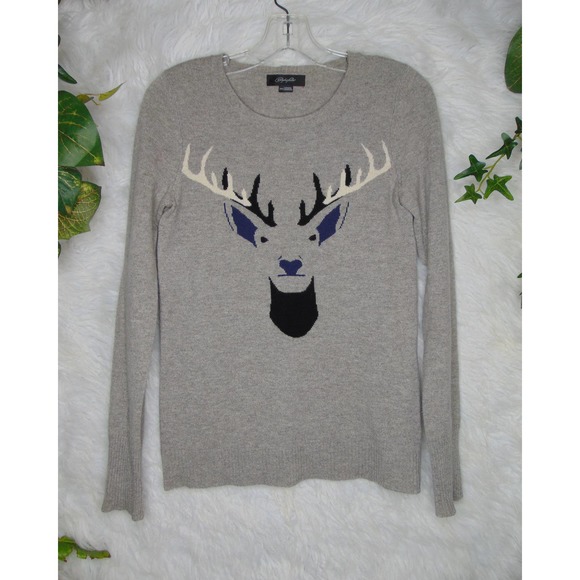 Matthew Christopher Sweaters - Christopher Fischer | Women's Sweater Deer Oatmeal 100% Cashmere Size Small